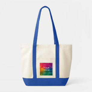 Aangepast uploaden Voeg het Malplaatje van de Foto Tote Bag