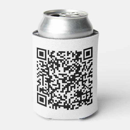 Aangepast URL-vierkant van aangepaste QR-code Blikjeskoeler (Blikje Voorkant)