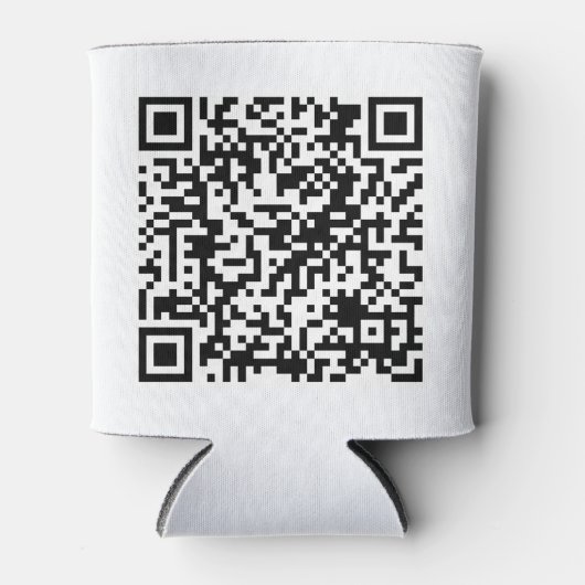 Aangepast URL-vierkant van aangepaste QR-code Blikjeskoeler (Voorkant)