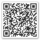 Aangepast URL-vierkant van aangepaste QR-code Sticker (Voorkant)