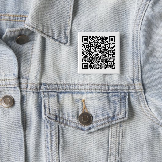 Aangepast URL-vierkant van aangepaste QR-code Vierkante Button 5,1 Cm (In situ)