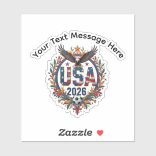 Aangepast USA National Soccer Bald Eagle-logo Sticker