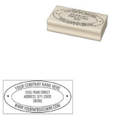 Aangepast Uw Adres Ovale Rubber Stamp Sjabloon Rubberstempel (Gestempeld)