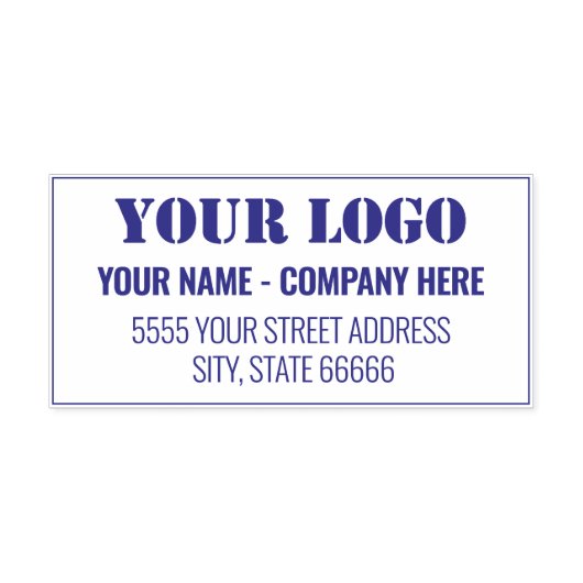 Aangepast uw adres voor Logo: Zelfinkend stempel (Design)