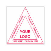 Aangepast Uw Adresnaam Info Stempel met Logo (Design)