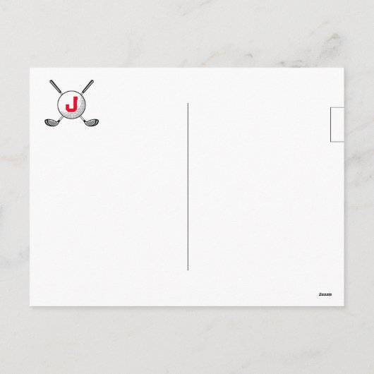 Aangepast uw Afbeelding Golf Holiday Design Feestdagenkaart (Achterkant)