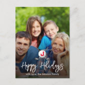 Aangepast uw Afbeelding Golf Holiday Design Feestdagenkaart (Voorkant)