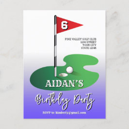 Aangepast uw Afbeelding Golf Holiday Design Feestdagenkaart