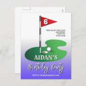 Aangepast uw Afbeelding Golf Holiday Design Feestdagenkaart (Voorkant / Achterkant)