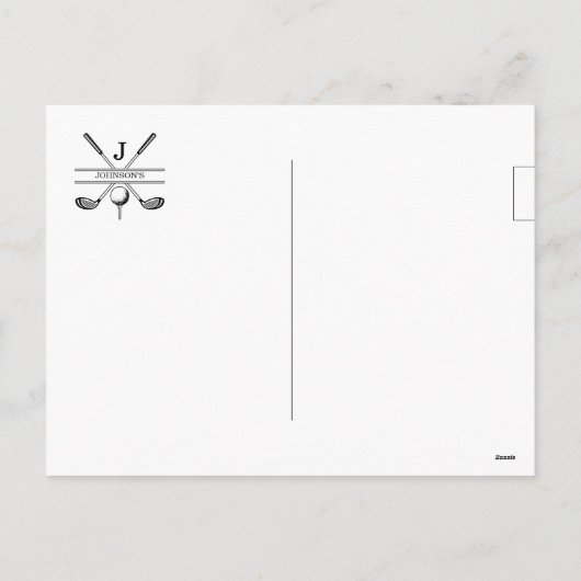 Aangepast uw Afbeelding Golf Holiday Design Feestdagenkaart (Achterkant)