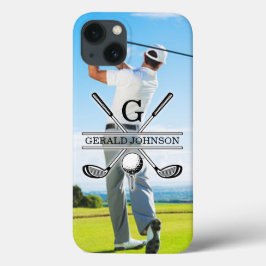 Aangepast Uw Afbeelding Golf Monogram Ontwerp Case-Mate iPhone Case