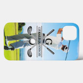 Aangepast Uw Afbeelding Golf Monogram Ontwerp Case-Mate iPhone Case (Achterkant (horizontaal))
