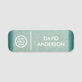 Aangepast uw bedrijf Logo Basic Medewerker Persone Naamplaatje (Voorkant)
