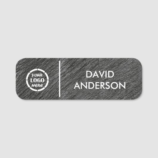 Aangepast uw bedrijf Logo Basic Medewerker Persone Naamplaatje (Voorkant)