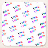 Aangepast uw bedrijf Logo Business Paper Onderzett Kartonnen Onderzetters (Voorkant)