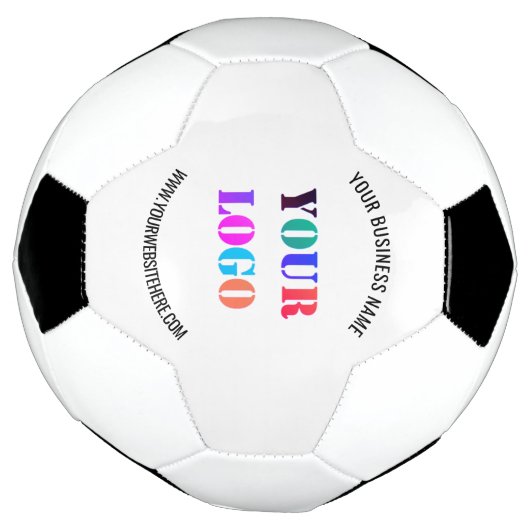 Aangepast uw bedrijf Logo en tekst Voetbal (Gedraaid)