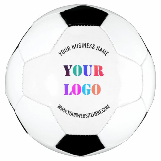 Aangepast uw bedrijf Logo en tekst Voetbal (Voorkant)