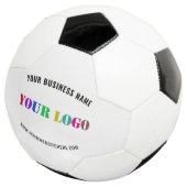 Aangepast uw bedrijf Logo en tekst Voetbal (Drie kwart)