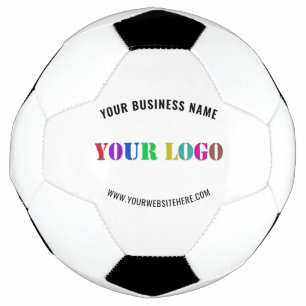 Aangepast uw bedrijf Logo en tekst Voetbal