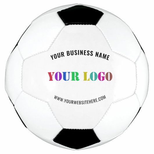 Aangepast uw bedrijf Logo en tekst Voetbal (Voorkant)