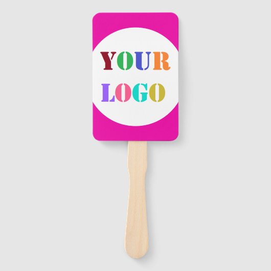 Aangepast Uw bedrijf Logo Hand kan kleuren kiezen Handwaaier (Voorkant)