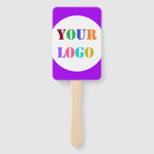 Aangepast Uw bedrijf Logo Hand kan kleuren kiezen Handwaaier (Achterkant)