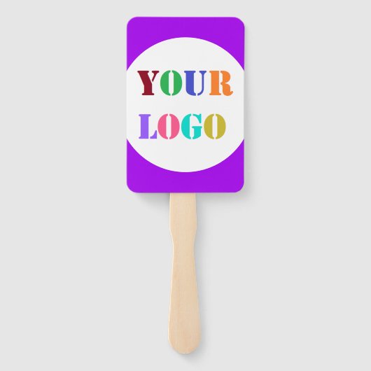 Aangepast Uw bedrijf Logo Hand kan kleuren kiezen Handwaaier (Achterkant)