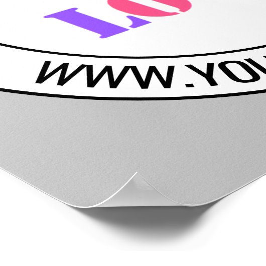 Aangepast Uw Bedrijf Logo Naam Website Poster (Hoek)