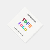 Aangepast Uw Bedrijf Logo Naam Website Servetten (Hoek)