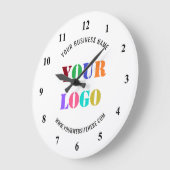 Aangepast Uw Bedrijf Logo Naam Website Wandklok (Hoek)