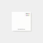 Aangepast Uw Bedrijf Logo Tekst Zakelijk Promotion Post-it® Notes (Voorkant)