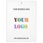 Aangepast uw bedrijf Logo Text Business Klembord (Achterkant)