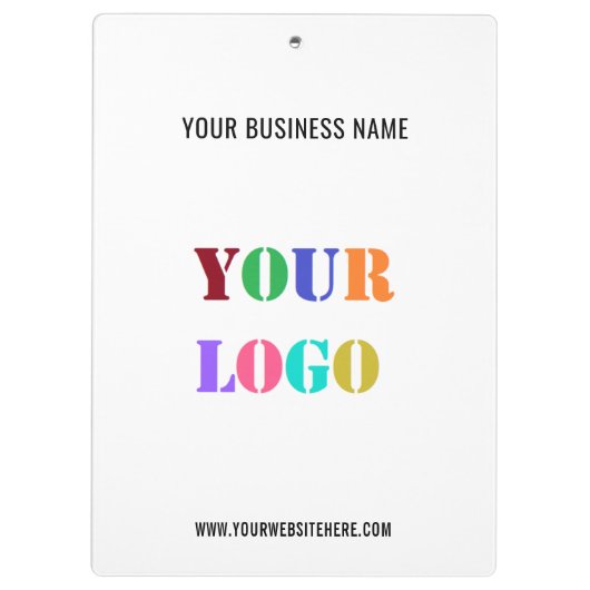 Aangepast uw bedrijf Logo Text Business Klembord (Achterkant)