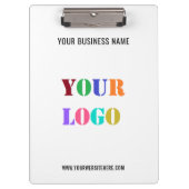 Aangepast uw bedrijf Logo Text Business Klembord (Voorkant)