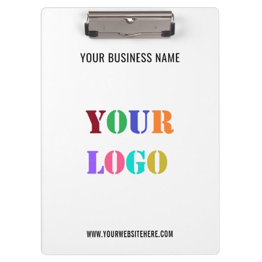 Aangepast uw bedrijf Logo Text Business Klembord (Voorkant)