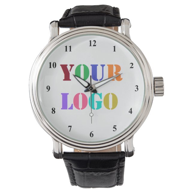 Aangepast Uw Bedrijf Logo Watch Zakelijk Cadeau Horloge (Voorkant)
