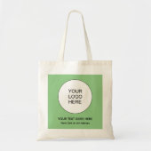 Aangepast Uw bedrijf Uw Logo Hier Sage Green Tote Bag (Voorkant)