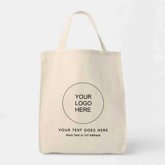 Aangepast uw bedrijf Uw Logo hier Sjabloon Tote Bag (Voorkant)