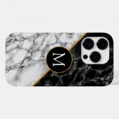 Aangepast uw brief iPhone Case Marble Design (Achterkant (horizontaal))