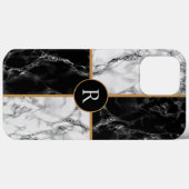 Aangepast uw brief Marble Design iPhone Case (Achterkant (horizontaal))