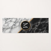 Aangepast uw brief Monogram Yoga Mat Gift Marble (Achterkant (horizontaal))