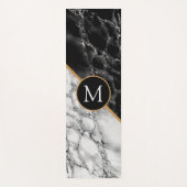 Aangepast uw brief Monogram Yoga Mat Gift Marble (Voorkant)