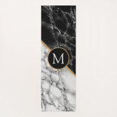 Aangepast uw brief Monogram Yoga Mat Gift Marble (Achterkant)