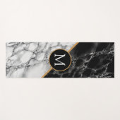 Aangepast uw brief Monogram Yoga Mat Gift Marble (Voorkant (horizontaal))
