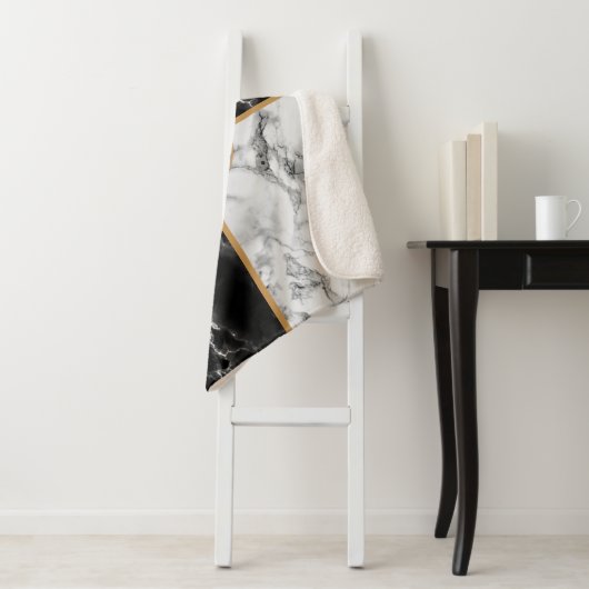 Aangepast uw brief Sherpa deken marmer ontwerp (In situ)