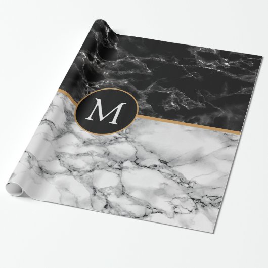 Aangepast uw brief wrapping papier marmer ontwerp (Uitgerold)