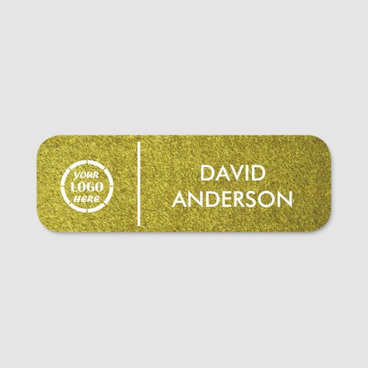 Aangepast uw Business Logo Basic Medewerker Person Naamplaatje (Voorkant)