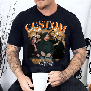 Aangepast Uw Eigen Bootleg Foto Bootleg Vriendin T-shirt