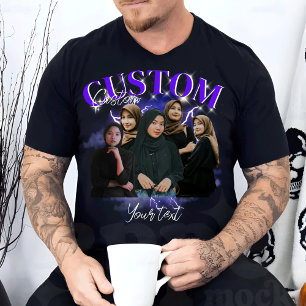 Aangepast Uw Eigen Bootleg Foto Bootleg Vriendin T-shirt