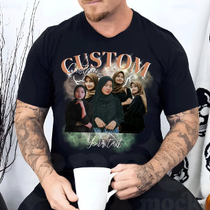 Aangepast Uw Eigen Bootleg Foto Bootleg Vriendin T-shirt